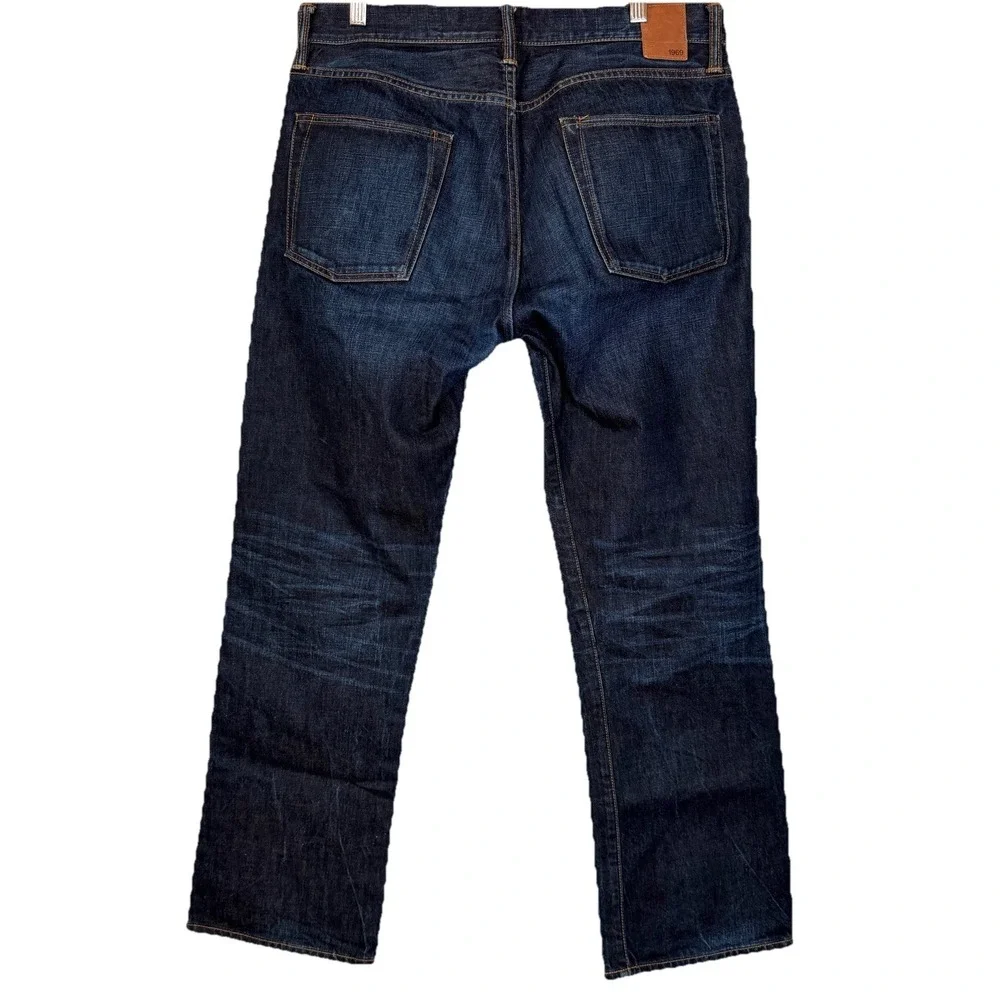Gap 1969 men's Denim relaxed fit dark blue Wash SZ-33X32 fits 34X31‎ 100% Cotton